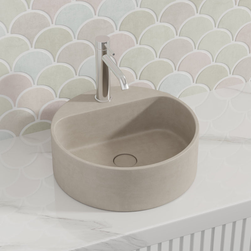 BK-Burano-SW White Sandstone Concrete Basin