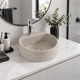 400x400x140mm Round Above Counter Concrete Basin Pop Up Waste Included In Various Colour