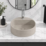 400x400x140mm Round Above Counter Concrete Basin Pop Up Waste Included In Various Colour