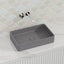 506X326X100Mm Rectangle Above Counter Concrete Basin French Grey Pop Up Waste Included Basins
