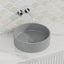 390X390X120Mm Round Above Counter Concrete Basin Grey Mist Pop Up Waste Included Basins