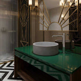 Round Above Counter Concrete Basin Pop Up Waste Included 390x390x120mm - Various Colour