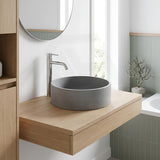 Round Above Counter Concrete Basin Pop Up Waste Included 390x390x120mm - Various Colour