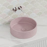 390X390X120Mm Round Above Counter Concrete Basin Barbie Pink Pop Up Waste Included Basins