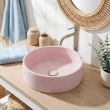 Round Above Counter Concrete Basin Pop Up Waste Included 390x390x120mm - Various Colour