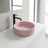 Round Above Counter Concrete Basin Pop Up Waste Included 390x390x120mm - Various Colour