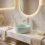 Round Above Counter Concrete Basin Pop Up Waste Included 390x390x120mm - Various Colour