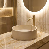 Round Above Counter Concrete Basin Pop Up Waste Included 390x390x120mm - Various Colour