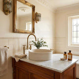 Round Above Counter Concrete Basin Pop Up Waste Included 390x390x120mm - Various Colour