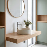 Round Above Counter Concrete Basin Pop Up Waste Included 390x390x120mm - Various Colour