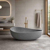 Freestanding Bathtub Concrete Grey Special Shape NO Overflow 1600mm
