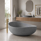 Freestanding Bathtub Concrete Grey Special Shape NO Overflow 1600mm