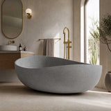 Freestanding Bathtub Concrete Grey Special Shape NO Overflow 1600mm