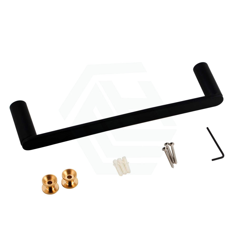 Black Single Towel Holder 300mm Stainless Steel 304 Wall Mounted Bathroom Products
