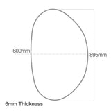 600X895X6mm Special Shape Bathroom Wall Mounted Mirror Irregular Pencil Edge Vertical Or Horizontal