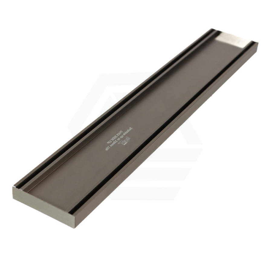 N#7(Nickel) 100-3000x100x21mm Lauxes Aluminium Brushed Nickel Slimline Tile Insert Shower Pool Drain