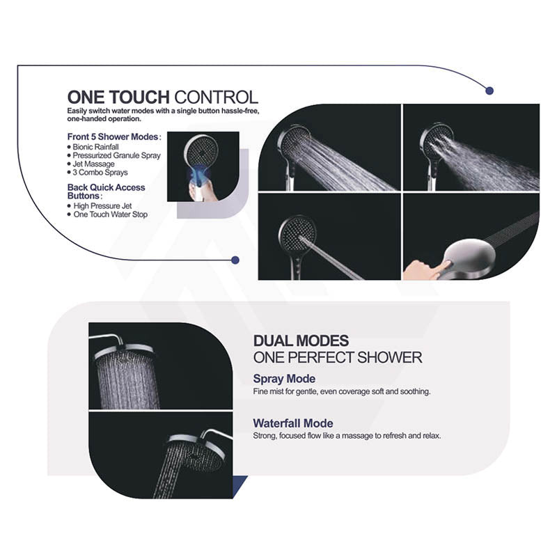 Amoza Twin Shower On Rail Stainless Steel Variant Colour Available