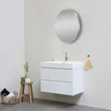 600/700/800mm Round Nickel Framed Bathroom Mirror Wall Mounted
