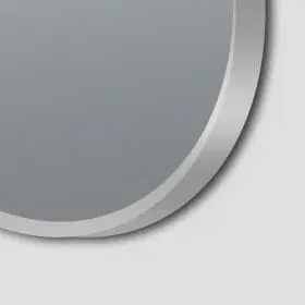 N#1(Nickel) 600/700/800Mm Bathroom Brushed Nickel Framed Round Mirror Wall Mounted Mirrors