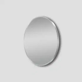 N#1(Nickel) 600/700/800Mm Bathroom Brushed Nickel Framed Round Mirror Wall Mounted Mirrors