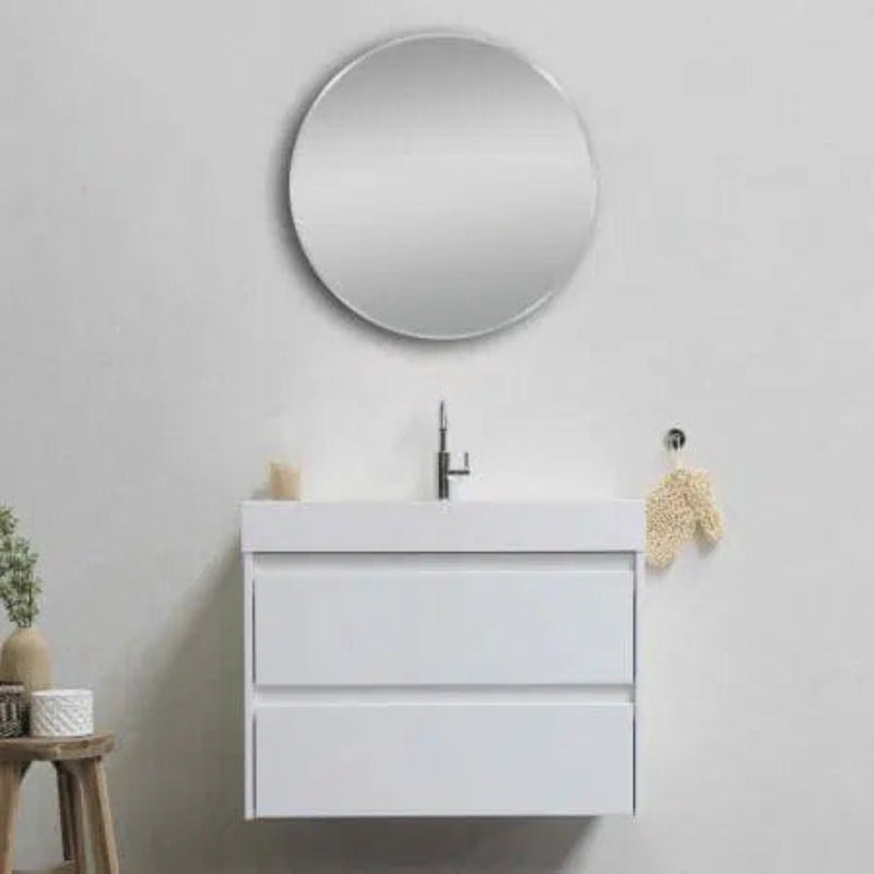 600/700/800mm Round Nickel Framed Bathroom Mirror Wall Mounted