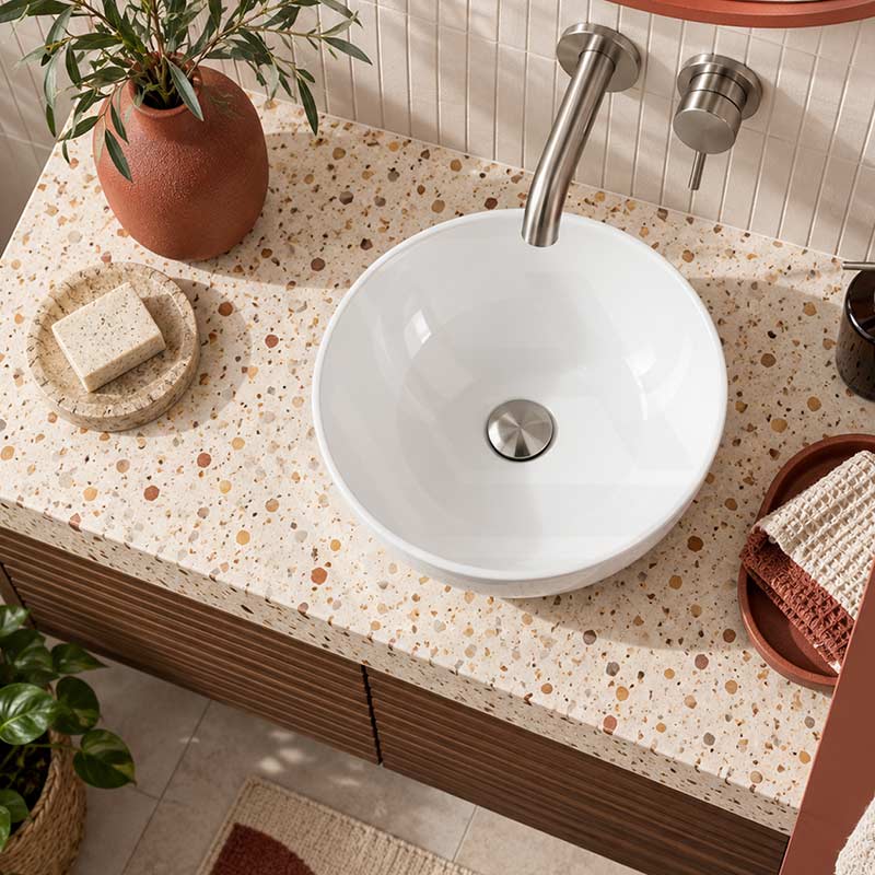 Above Counter Ceramic Basin Round 280x280x115mm - Gloss White