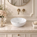 Above Counter Ceramic Basin Round 280x280x115mm - Gloss White