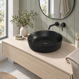 Above Counter Ceramic Basin Round 415x415x135mm - Matte Black