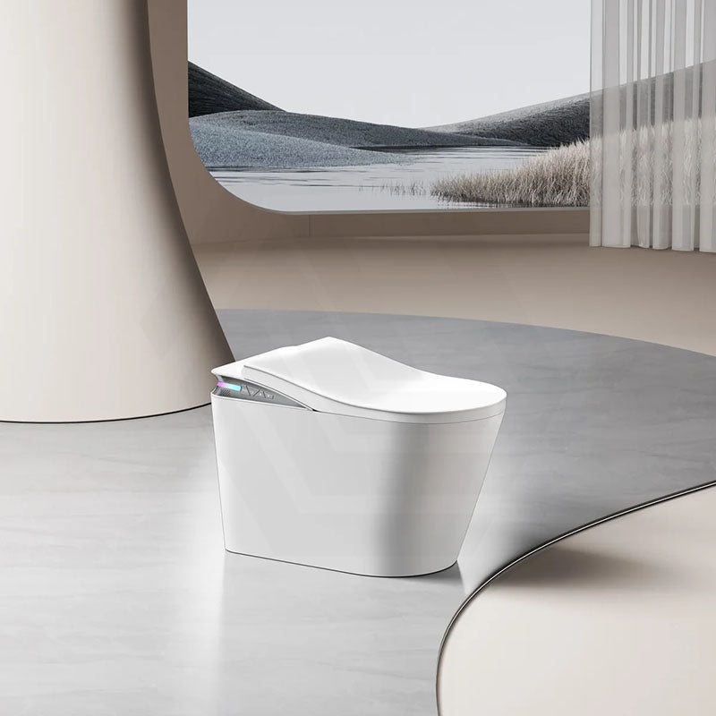 BathTec 700x390x510mm Intergrated Tank Series K2 Smart Toilet with Sleek Tech-Inspired Exterior and Side Knob Control