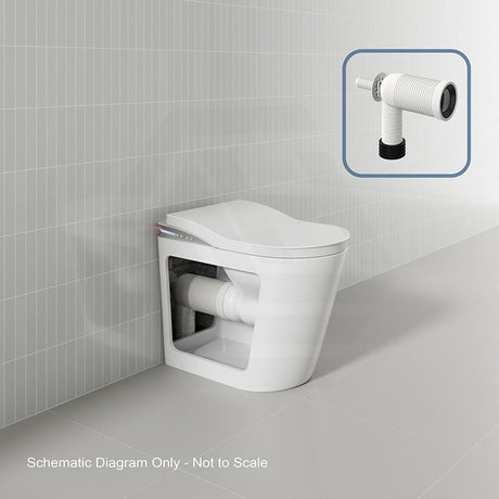 BathTec 700x390x510mm Intergrated Tank Series K2 Smart Toilet with Sleek Tech-Inspired Exterior and Side Button Control