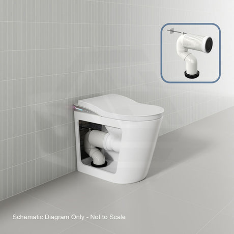 BathTec 700x390x510mm Intergrated Tank Series K2 Smart Toilet with Sleek Tech-Inspired Exterior and Side Button Control