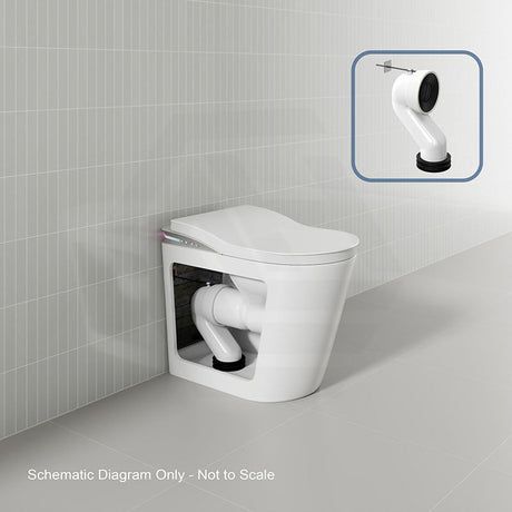 BathTec 700x390x510mm Intergrated Tank Series K2 Smart Toilet with Sleek Tech-Inspired Exterior and Side Button Control