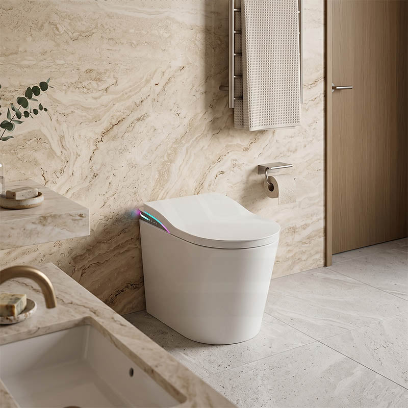 BathTec Intergrated Tank Series K2 Smart Toilet with Sleek Tech-Inspired Exterior and Side Button Control 700x390x510mm