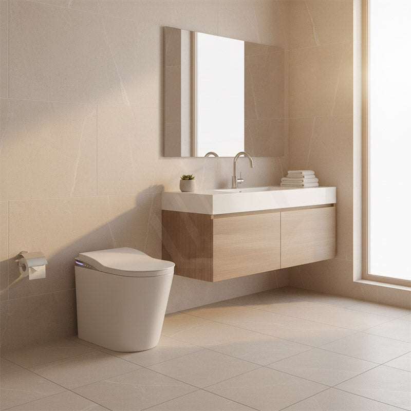 BathTec Intergrated Tank Series K2 Smart Toilet with Sleek Tech-Inspired Exterior and Side Button Control 700x390x510mm
