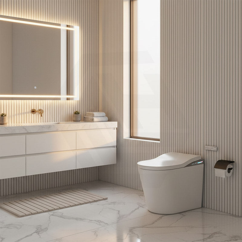 BathTec Intergrated Tank Series K2 Smart Toilet with Sleek Tech-Inspired Exterior and Side Button Control 700x390x510mm