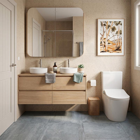 BathTec Intergrated Tank Series K2 Smart Toilet with Sleek Tech-Inspired Exterior and Side Button Control 700x390x510mm