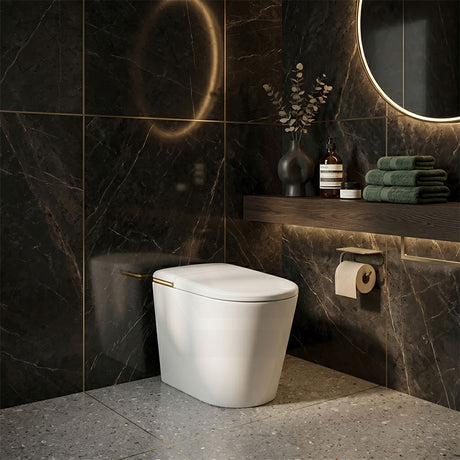 BathTec Intergrated Tank Series U7 Smart Toilet with Hands-Free Auto-Open Lid and Auto Flushing System 700x400x475mm