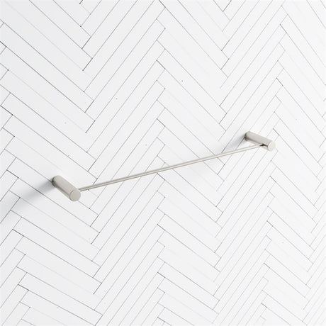 N#1(Nickel) Aquaperla 600Mm Round Brushed Nickel Single Towel Rail Stainless Steel Rails