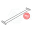 N#1(Nickel) Aquaperla 600Mm Round Brushed Nickel Double Towel Rail Stainless Steel Rails