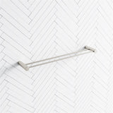 N#1(Nickel) Aquaperla 600mm Round Brushed Nickel Double Towel Rail Stainless Steel