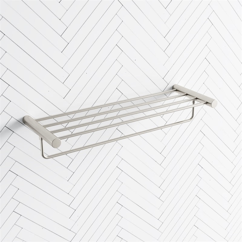 N#1(Nickel) Aquaperla 600Mm Brushed Nickel Towel Rack Stainless Steel Racks