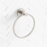 N#1(Nickel) Aquaperla Lucid Pin Round Brushed Nickel Hand Towel Ring Wall Mounted Holders