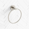 N#1(Nickel) Aquaperla Lucid Pin Round Brushed Nickel Hand Towel Ring Wall Mounted Holders