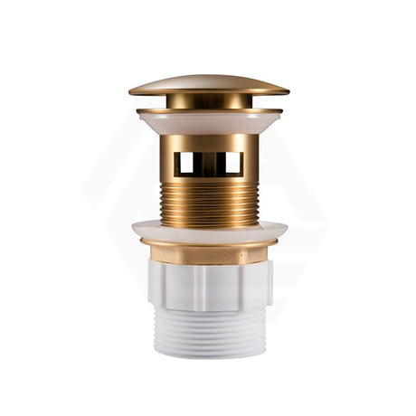 G#1(Gold) Aquaperla 32/40mm Brushed Brass Mushroom Solid Brass Basin Pop Up Waste with Overflow