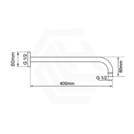 G#1(Gold) Aquaperla 400Mm Round Wall Mounted Shower Arm Brushed Brass Gold Arms