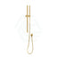 G#1(Gold) Aquaperla Round Brushed Brass Shower Rail With Handheld Set