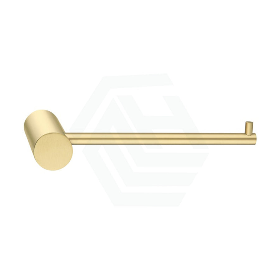 G#1(Gold) Aquaperla Round Brushed Brass Toilet Paper Holder Stainless Steel Wall Mounted Gold