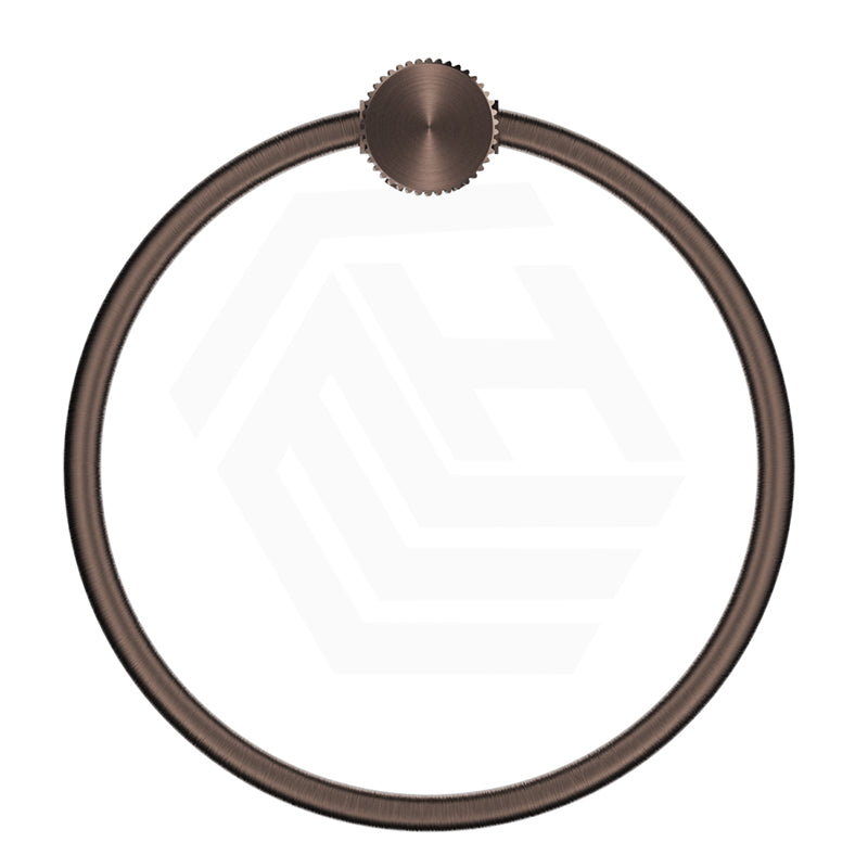 Dusk Bronze Bella Vista Mica Fluted Round Stainless Steel Towel Ring