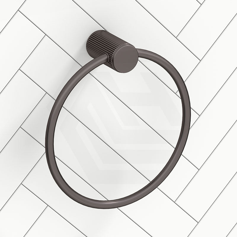 Bella Vista Mica Fluted Round Stainless Steel Towel Ring Variant Colour Available