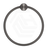 M#6(Gunmetal-Grey) Bella Vista Mica Fluted Round Stainless Steel Towel Ring